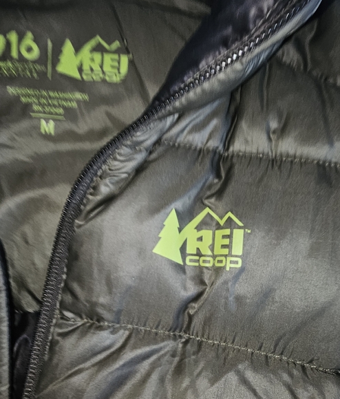 REI Coop Puffer Vest Women's Large Green Softshell Pertex Quantum Down Primaloft - Picture 9 of 10